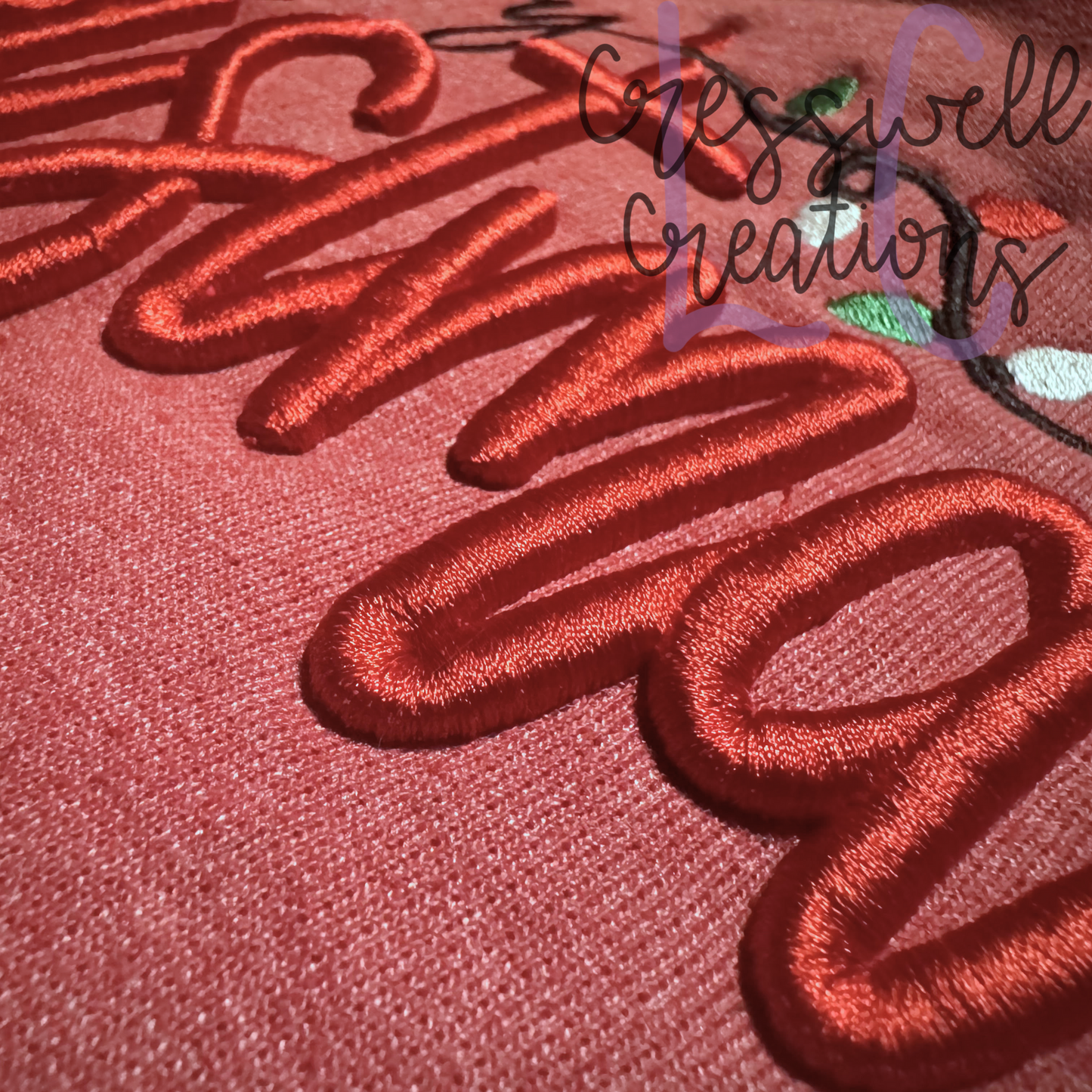 Merry Christmas Lights 3D Puff Machine Embroidery Design