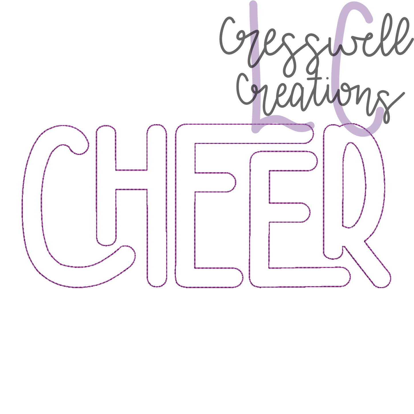 Cheer Bean Stitch Applique Machine Embroidery Design