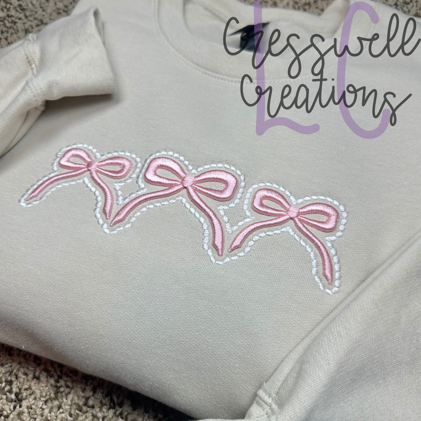 Bows 3D Puff Machine Embroidery Design