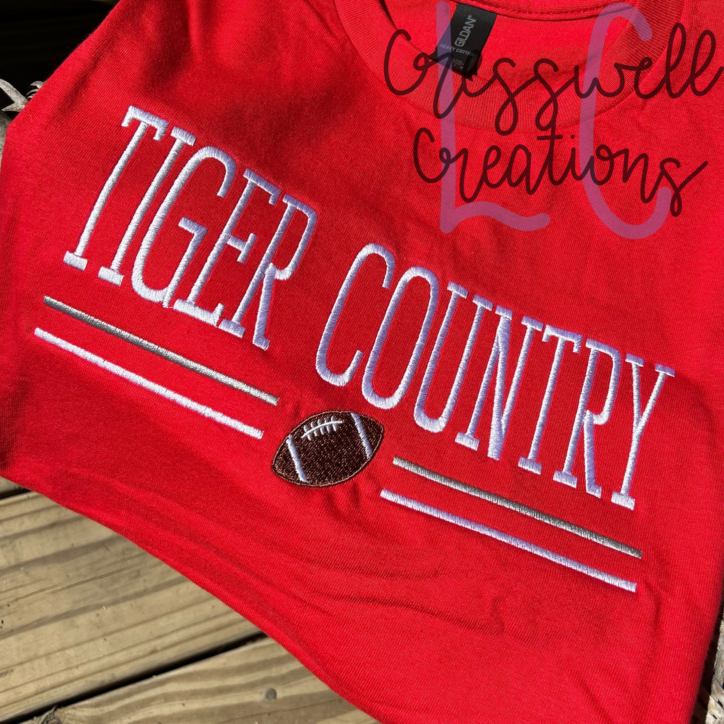 Tiger Country Football Machine Embroidery Design