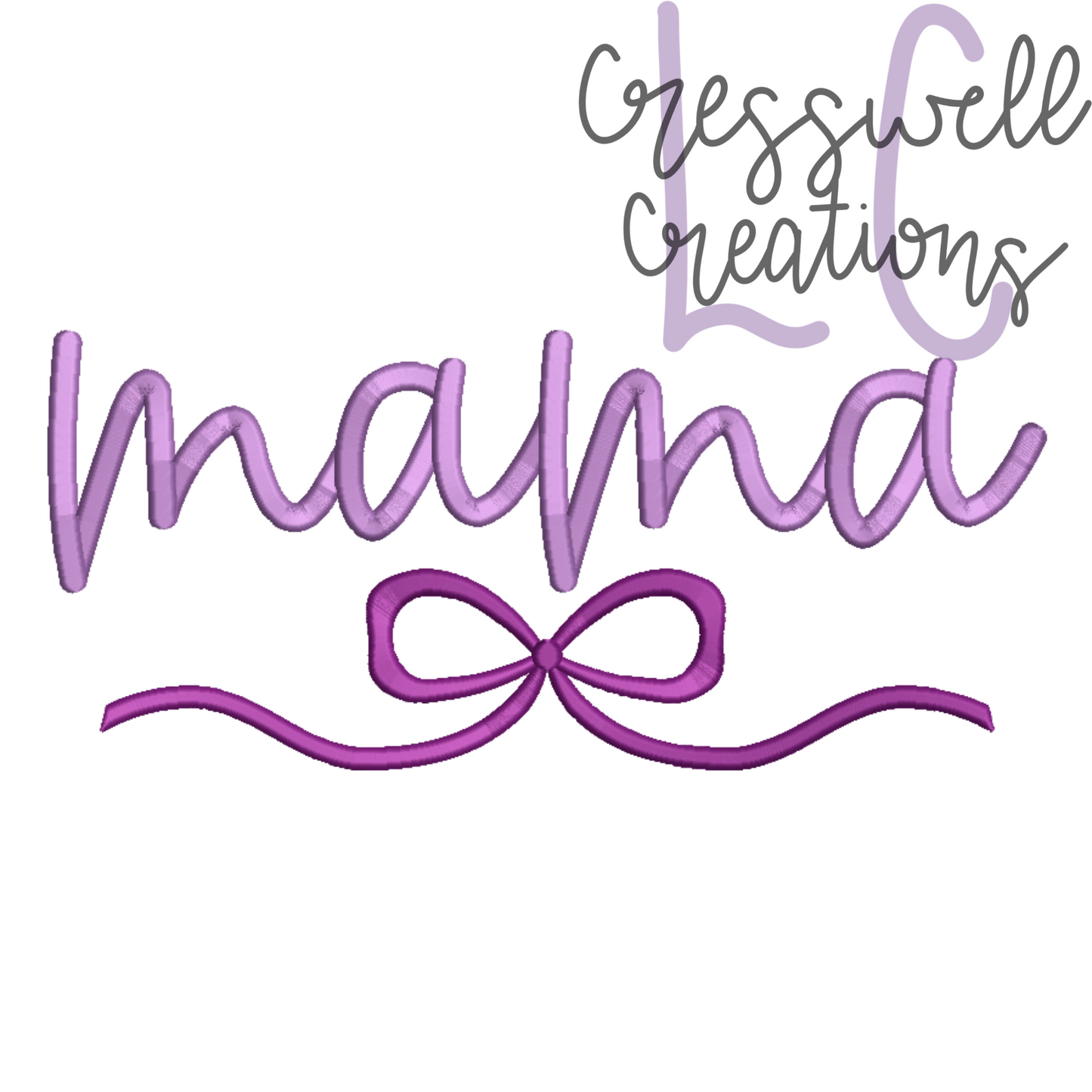Mama Bow 3D Puff Machine Embroidery Design