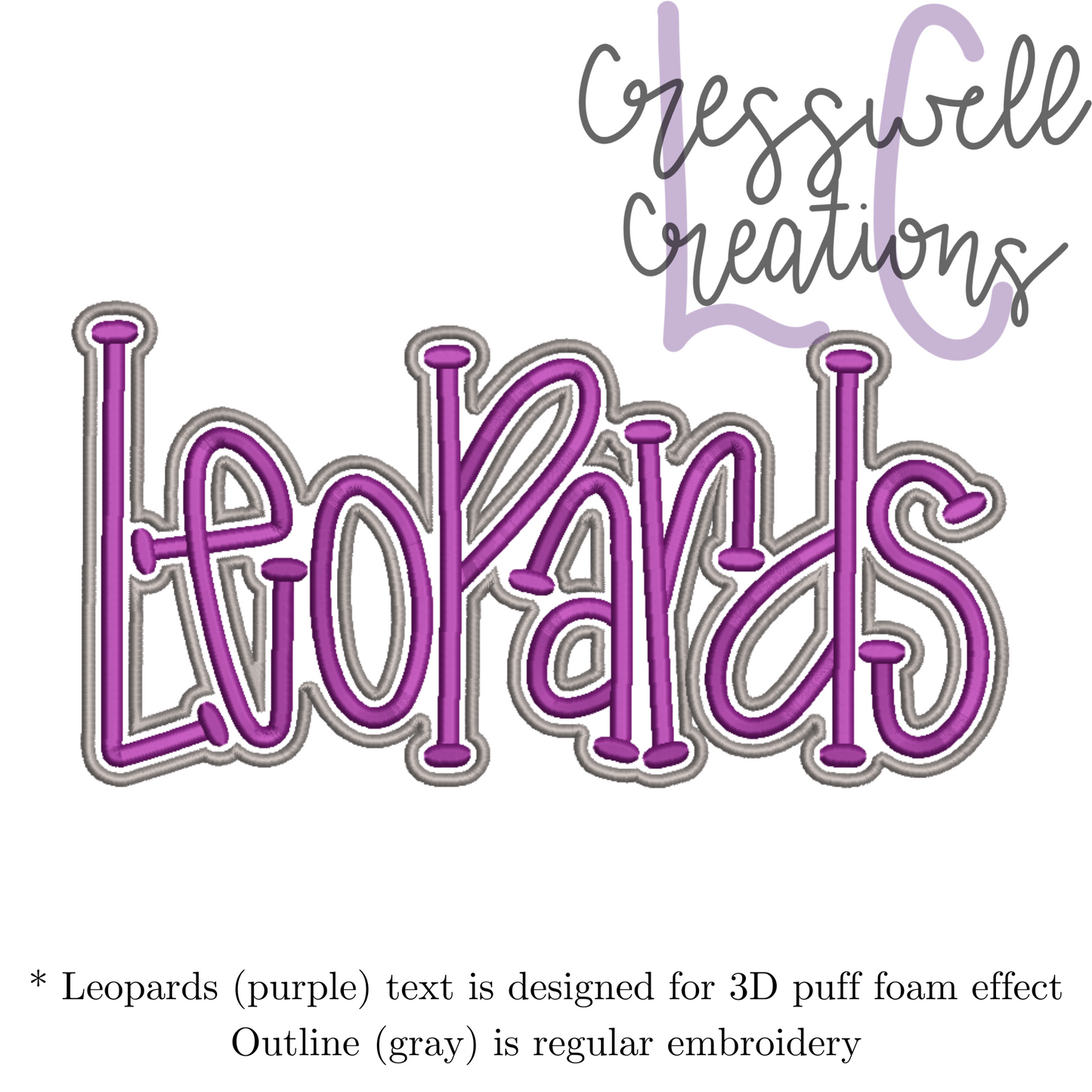 Leopards 3D Puff Machine Embroidery Design