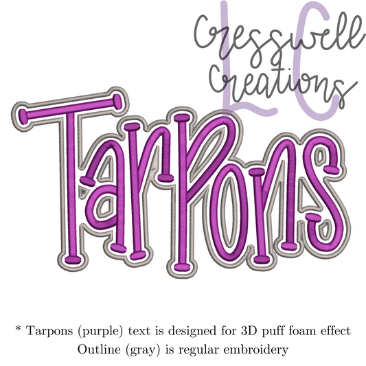 Tarpons Puff Machine Embroidery Design