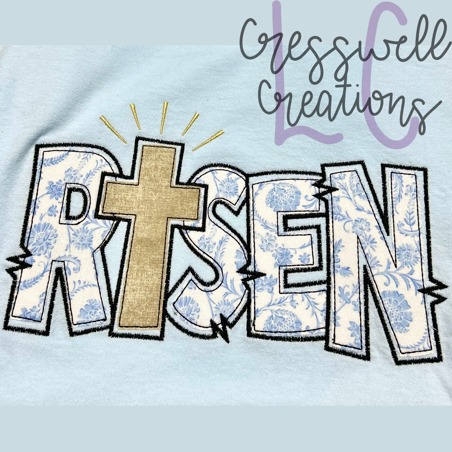 Risen Bean Stitch Applique Machine Embroidery Design