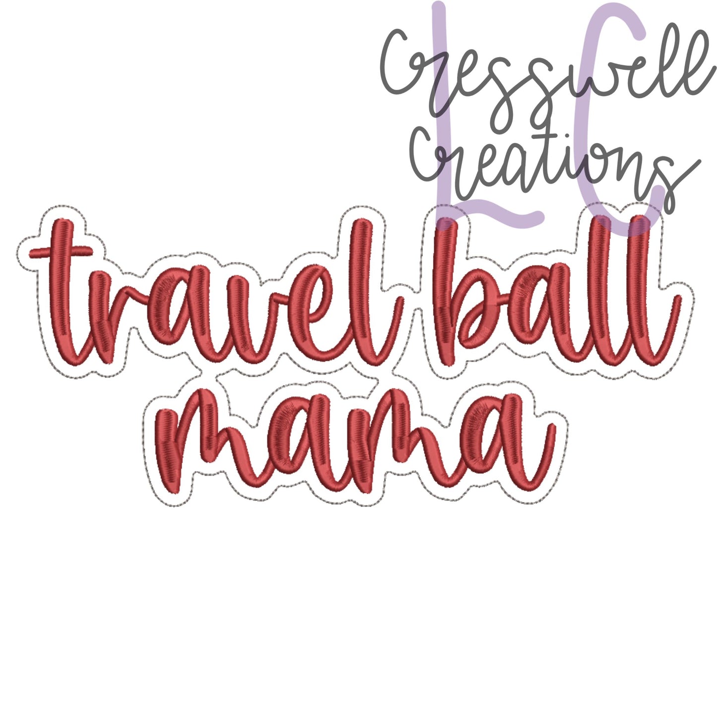 Travel Ball Bean Stitch Double Applique Embroidery Design