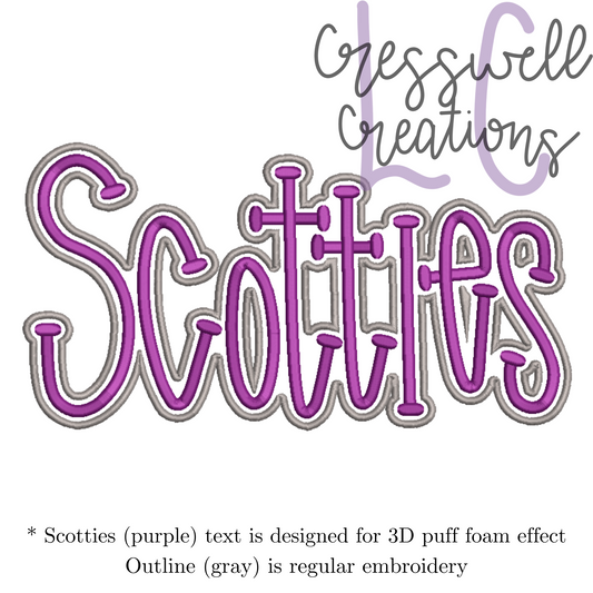 Scotties Puff Machine Embroidery Design