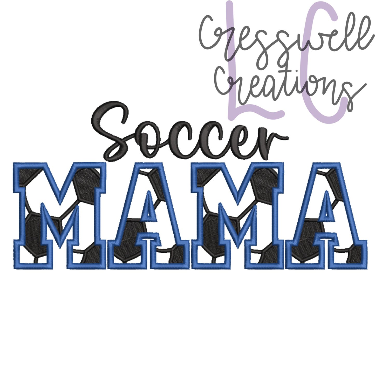Soccer Mama Applique Machine Embroidery Design // Includes Ball Design for Sleeves