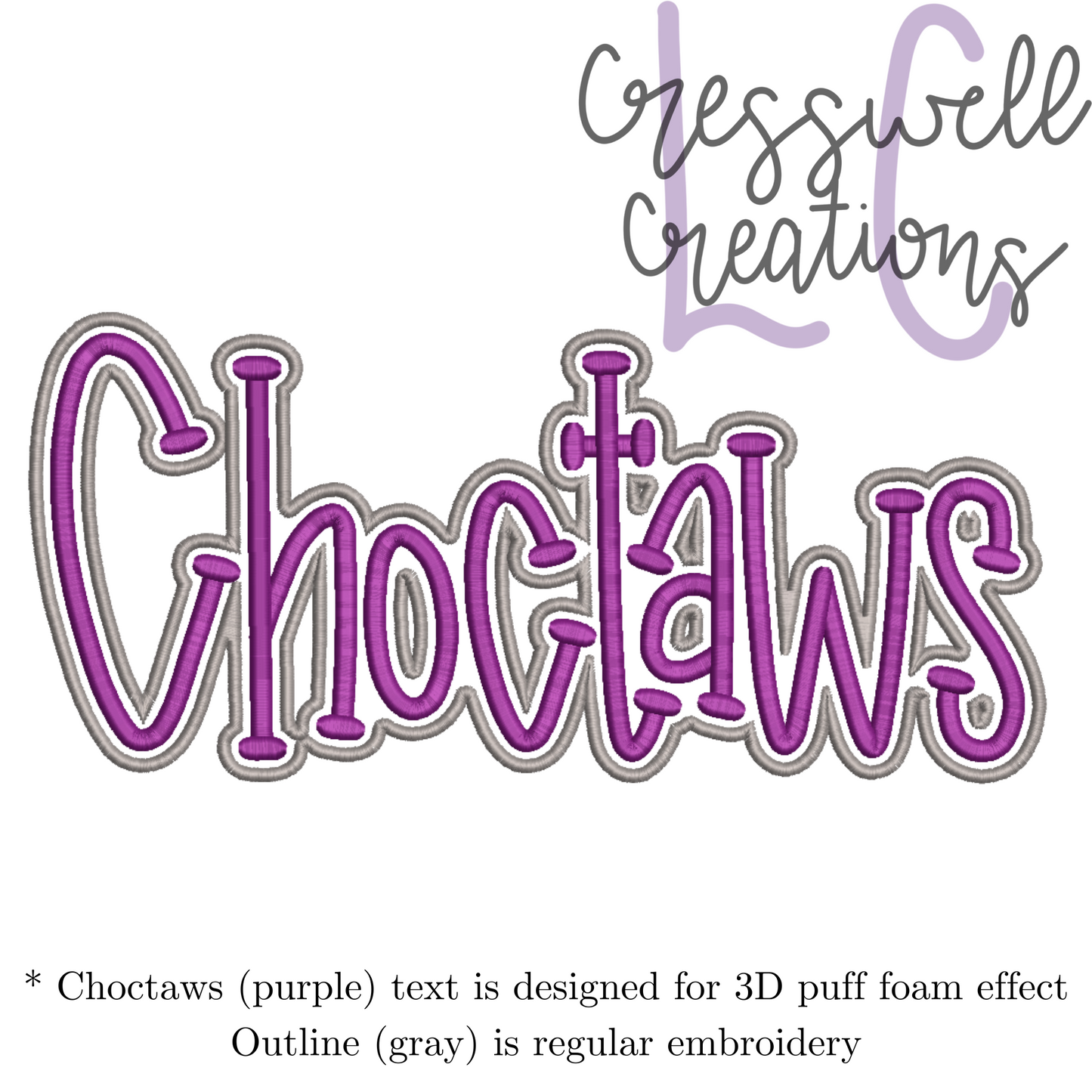 Choctaws 3D Puff Machine Embroidery Design