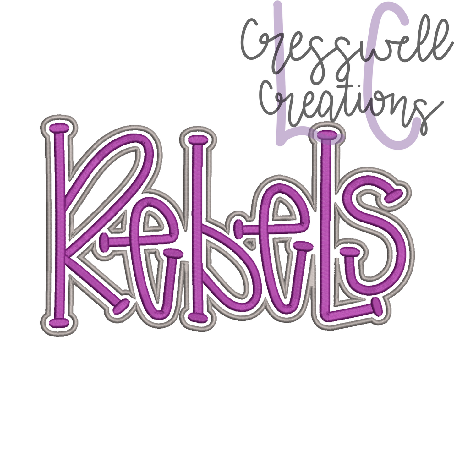 Rebels with Outline Machine Embroidery Design