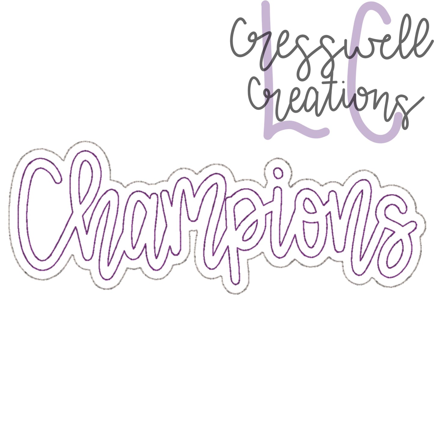 Champions Bean Stitch Double Applique