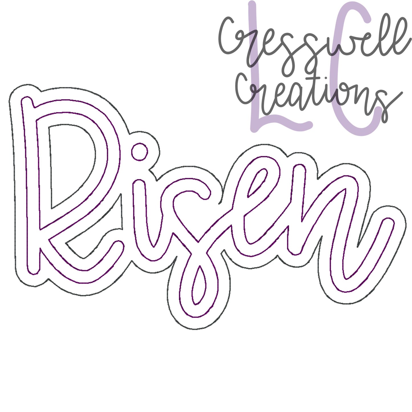 He Is Risen Bean Stitch Double Applique