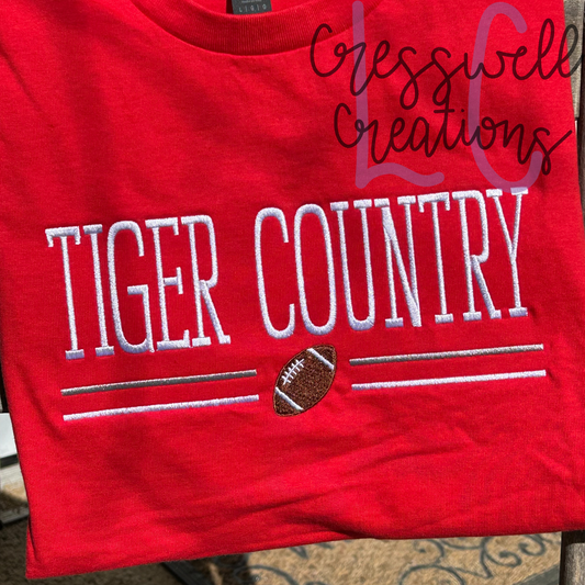 Tiger Country Football Machine Embroidery Design