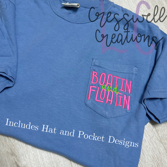 Boatin and Floatin Machine Embroidery Design