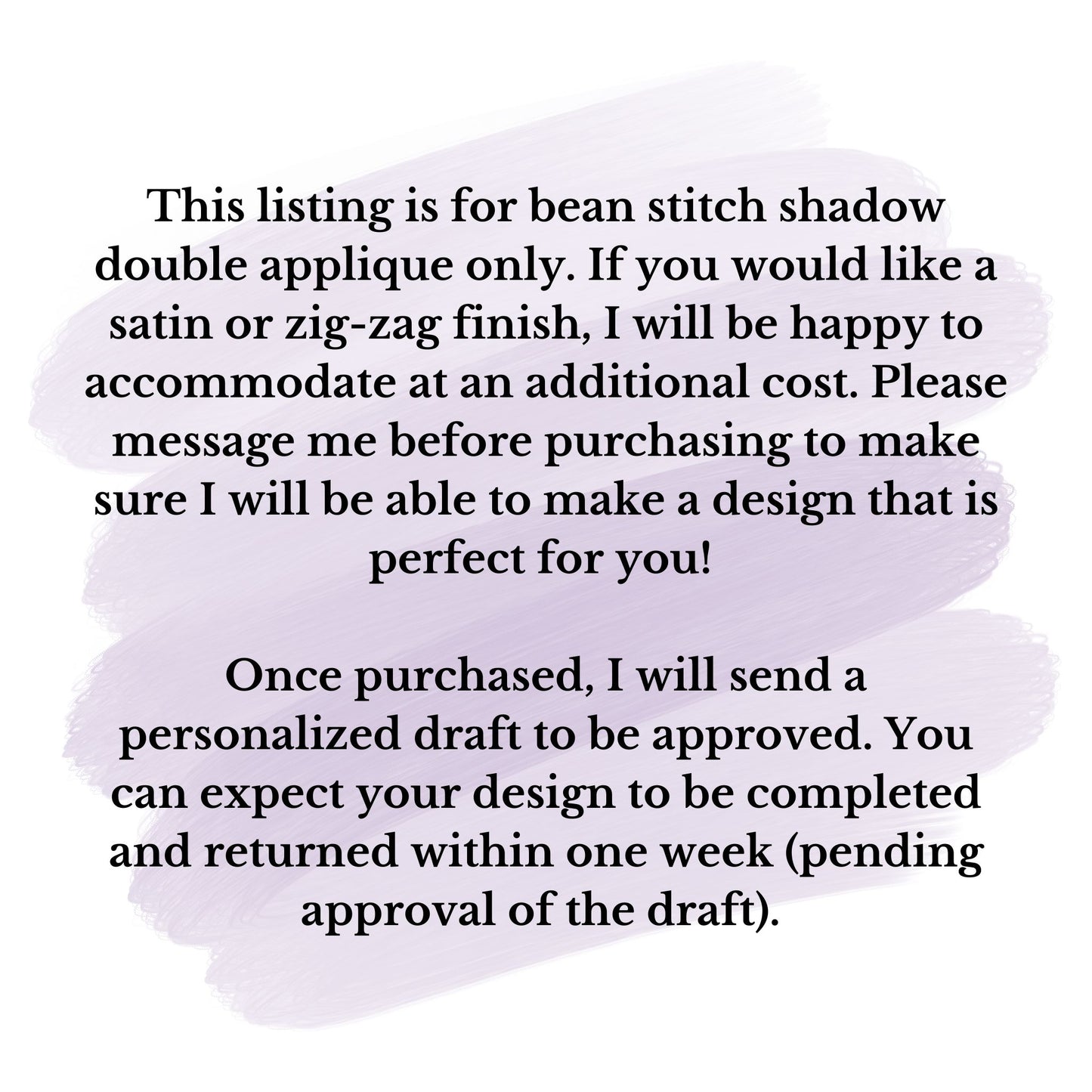 Custom Order Bean Stitch Shadow Double Applique Machine Embroidery Design