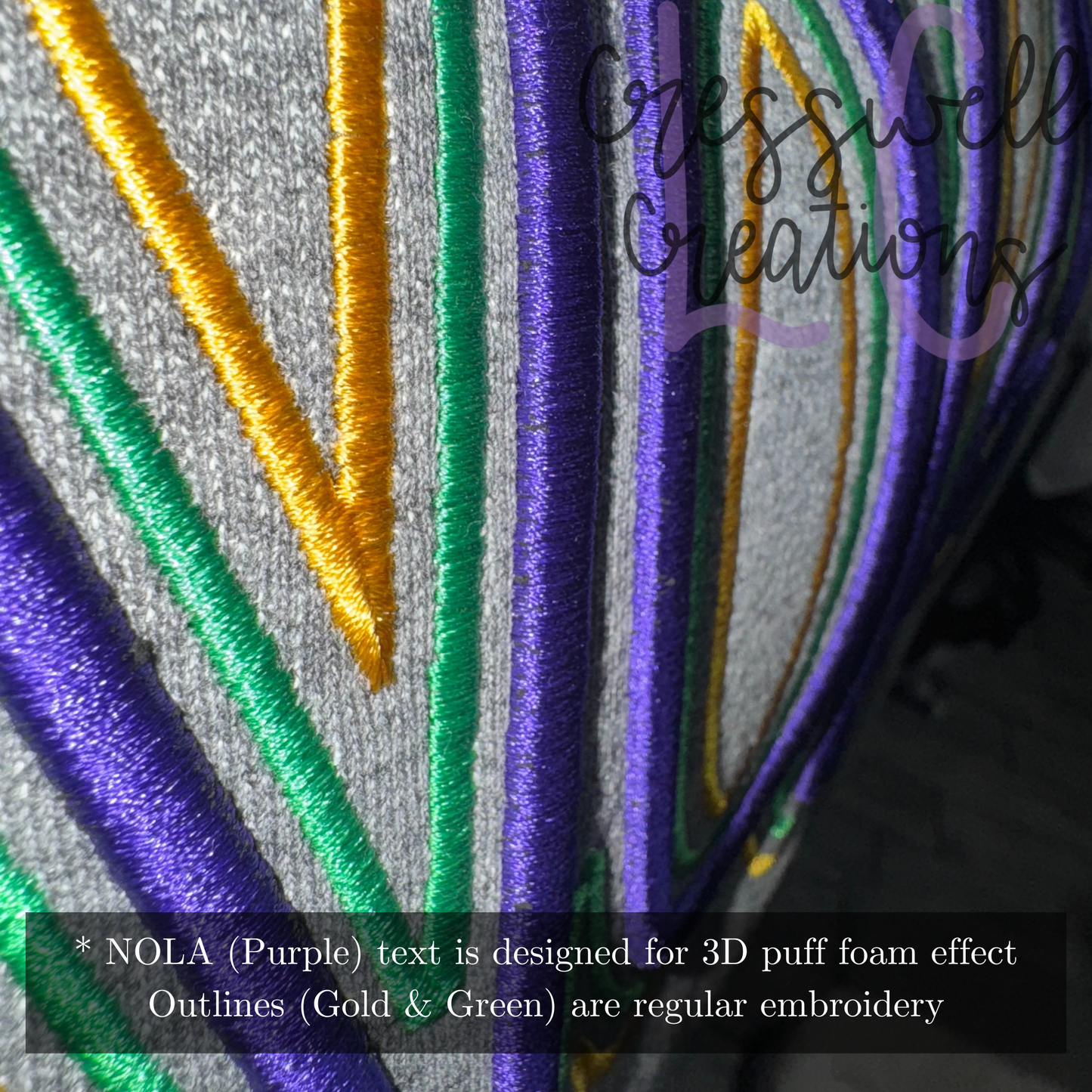 NOLA 3D Puff Machine Embroidery Design
