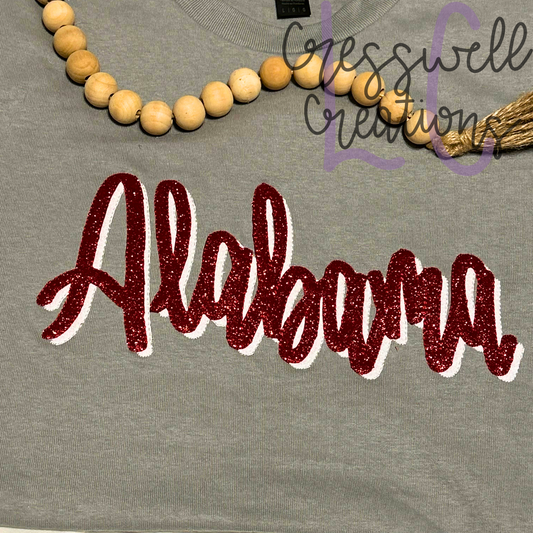 Alabama Shadow Bean Stitch Double Applique
