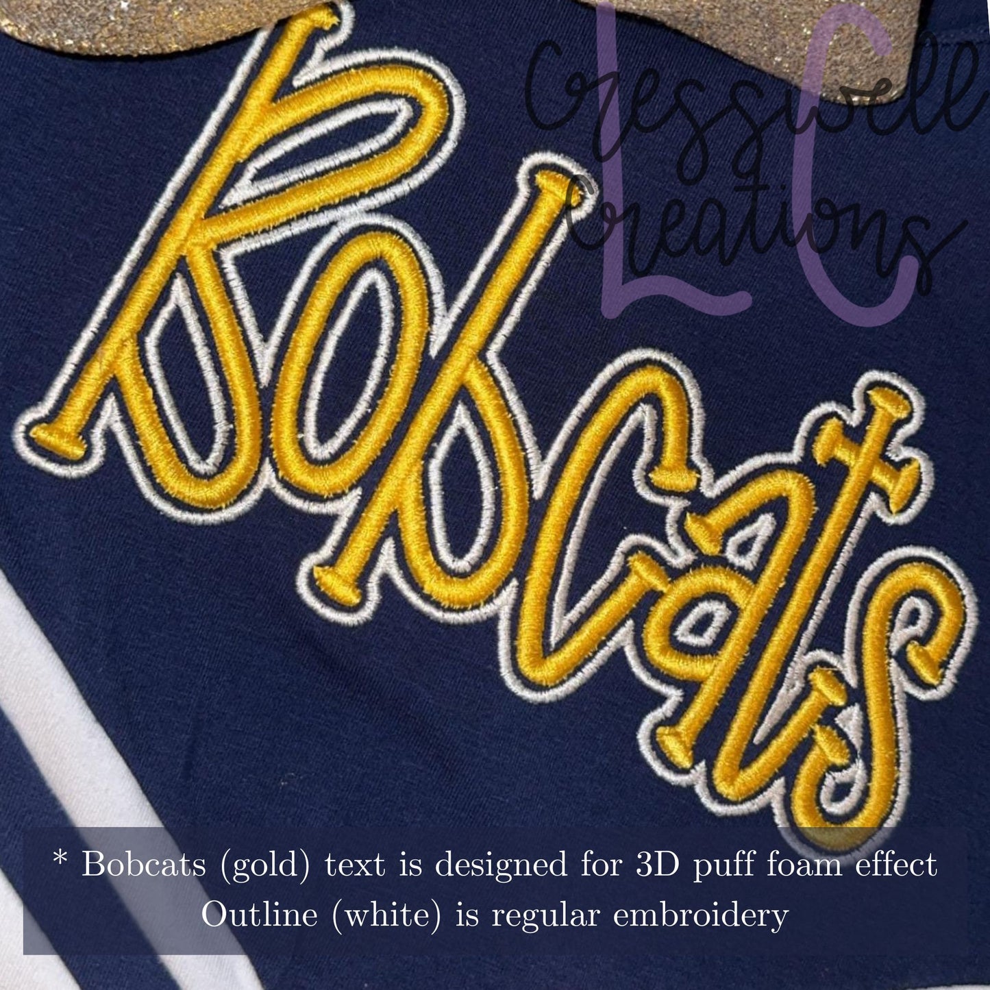 Bobcats 3D Puff Machine Embroidery Design