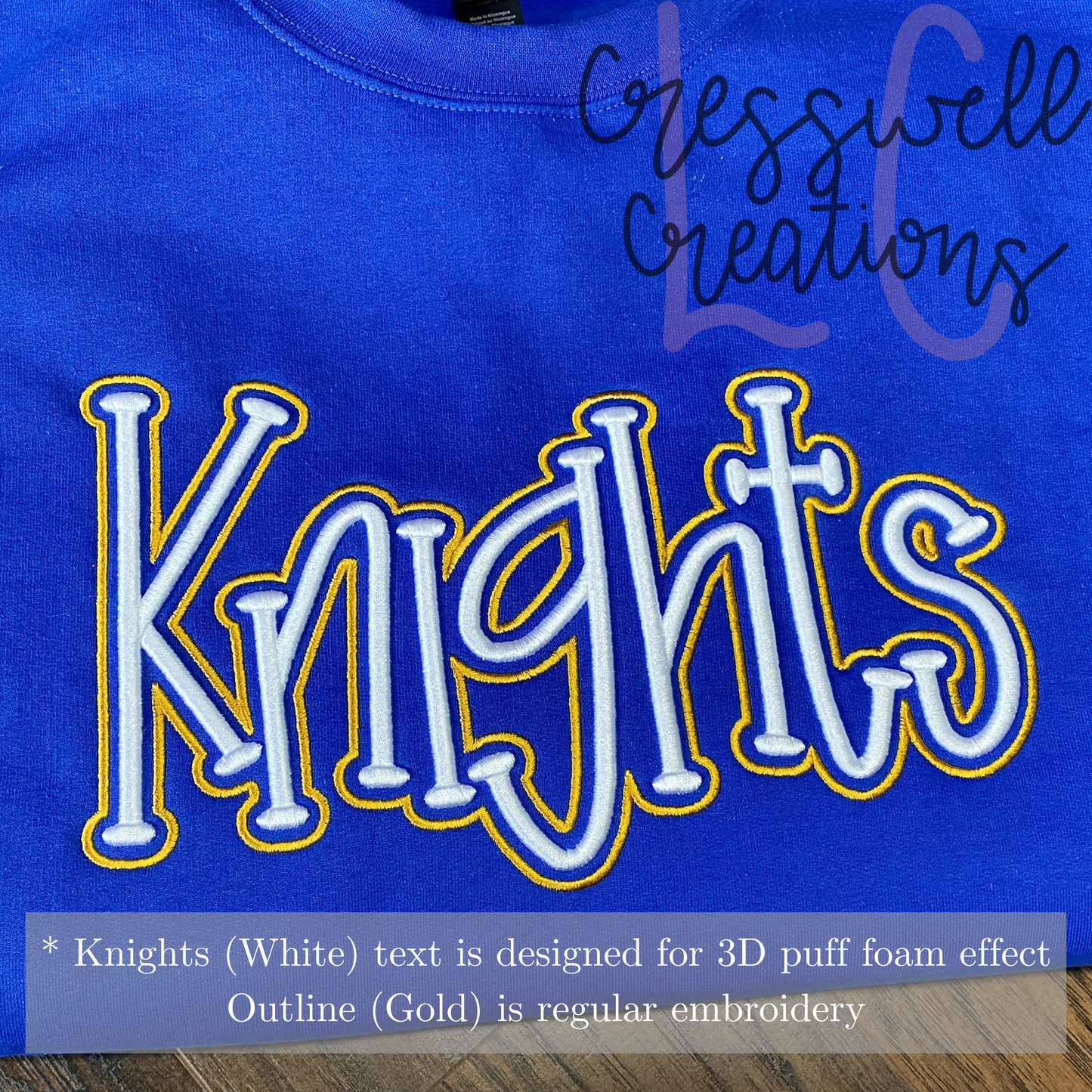 Knights 3D Puff Machine Embroidery Design