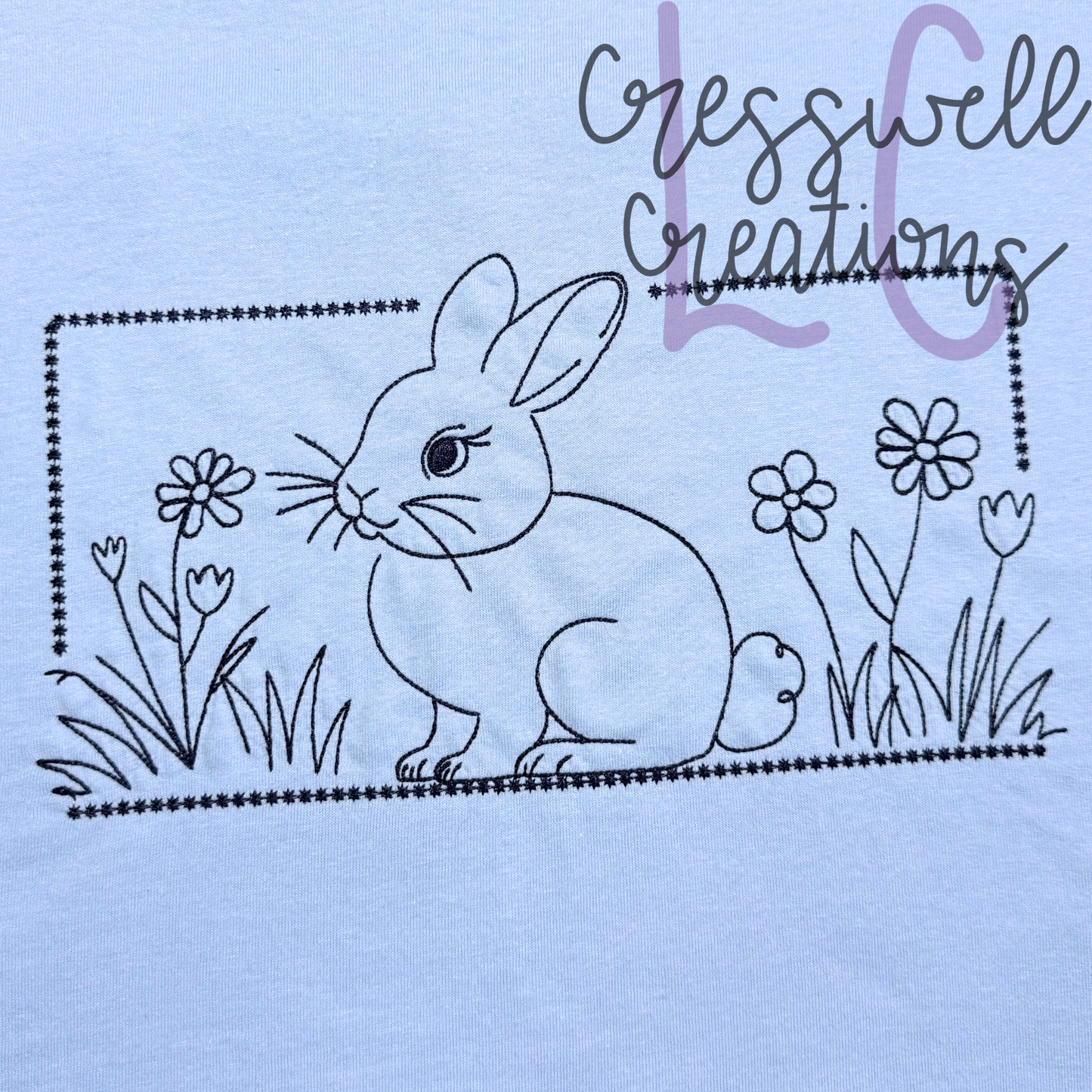 Bunny Bean Stitch Machine Embroidery Design