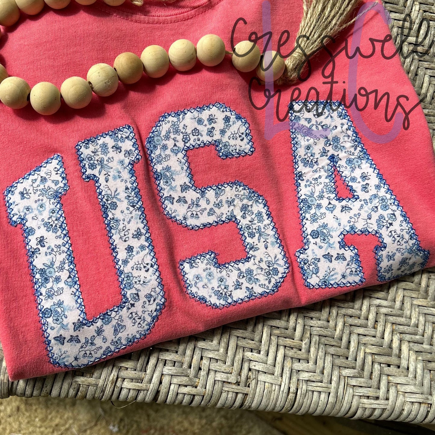 USA Diamond Stitch Applique Embroidery Design