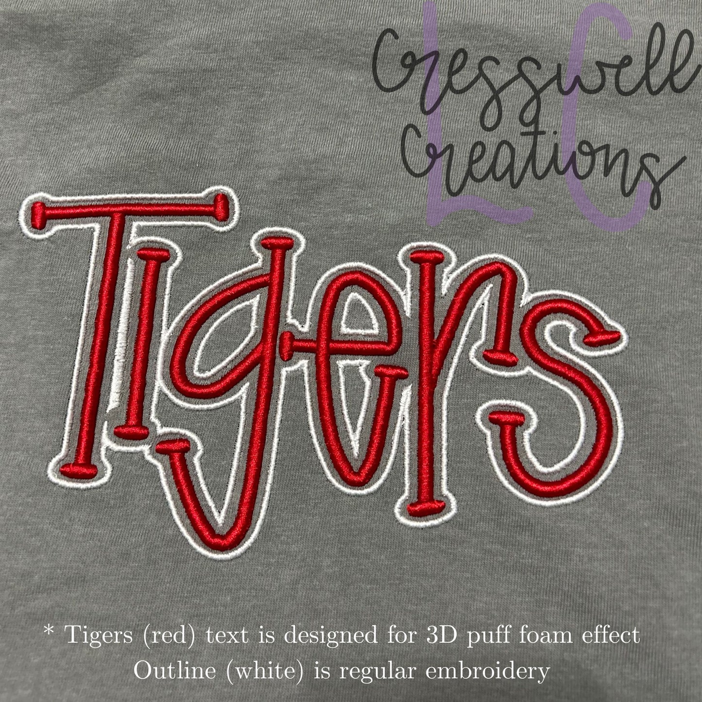 Tigers 3D Puff Machine Embroidery Design