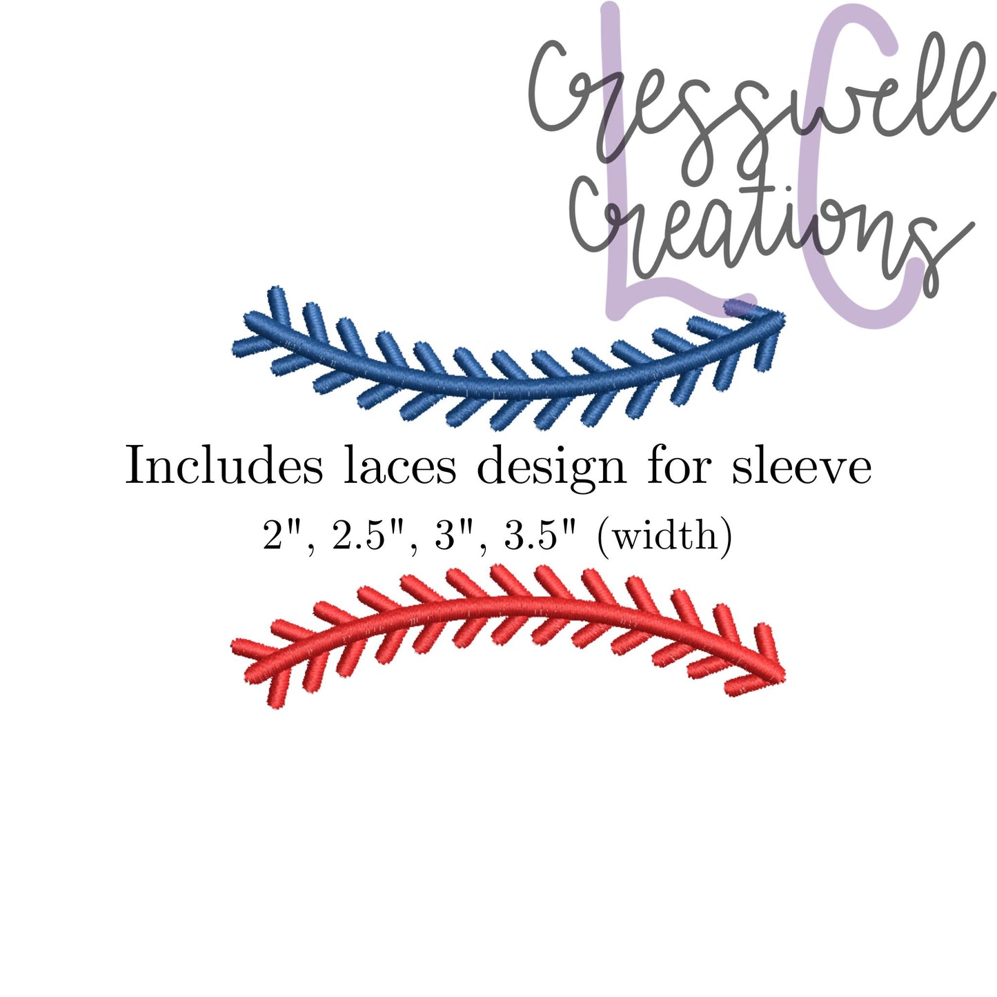 Baseball Mamaw Applique Machine Embroidery Design // Includes Laces Design for Sleeves