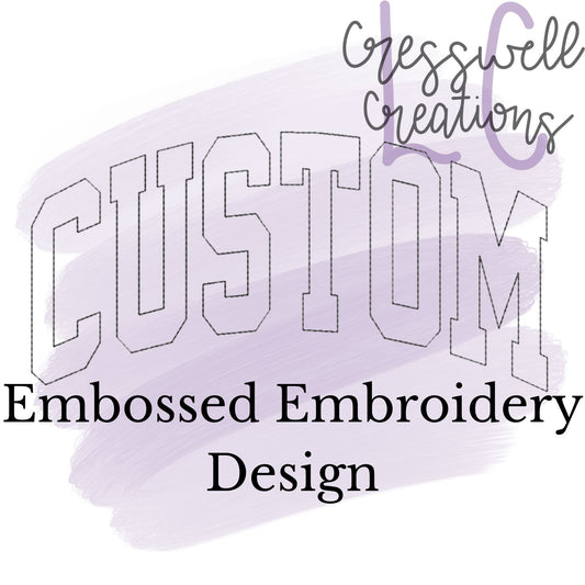 Custom Bean Stitch 3D Embossed Machine Embroidery Design