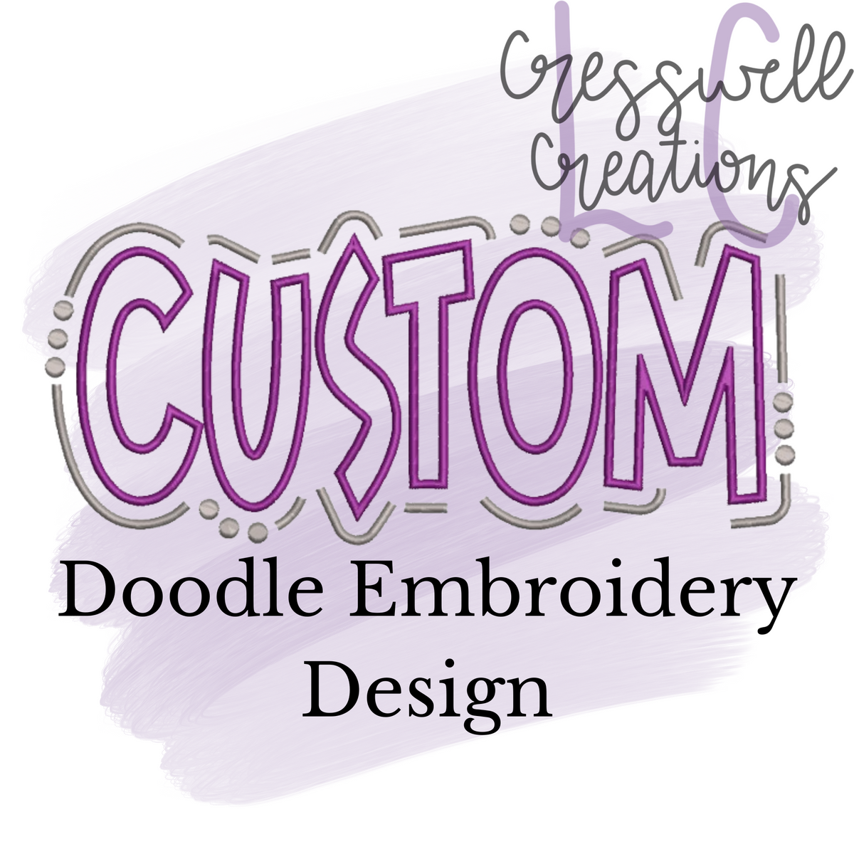 Custom Doodle Machine Embroidery Design – Cresswell Creations