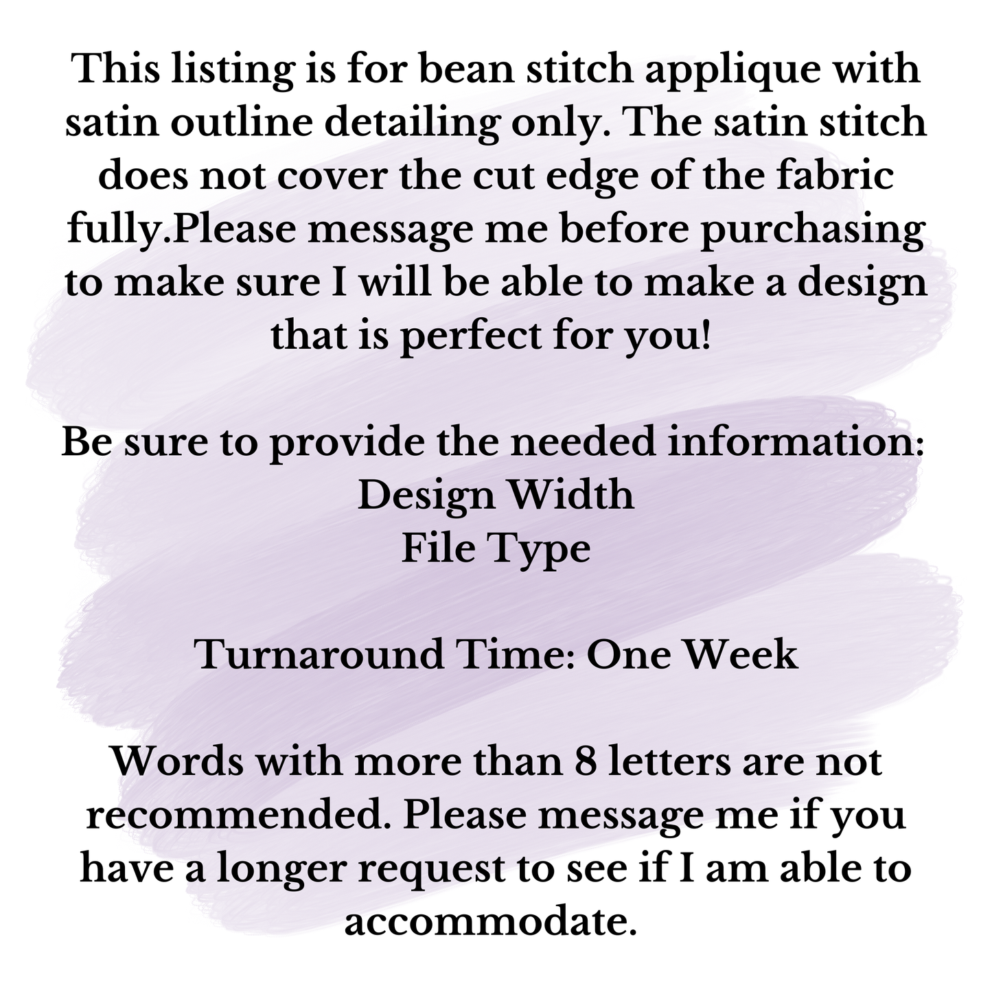 Custom Bean Stitch Applique With Satin Doodle Outline Machine Embroidery Design