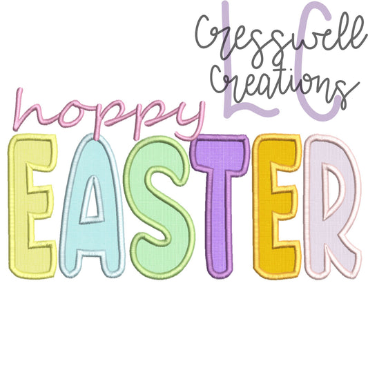 Hoppy Easter Applique Machine Embroidery Design
