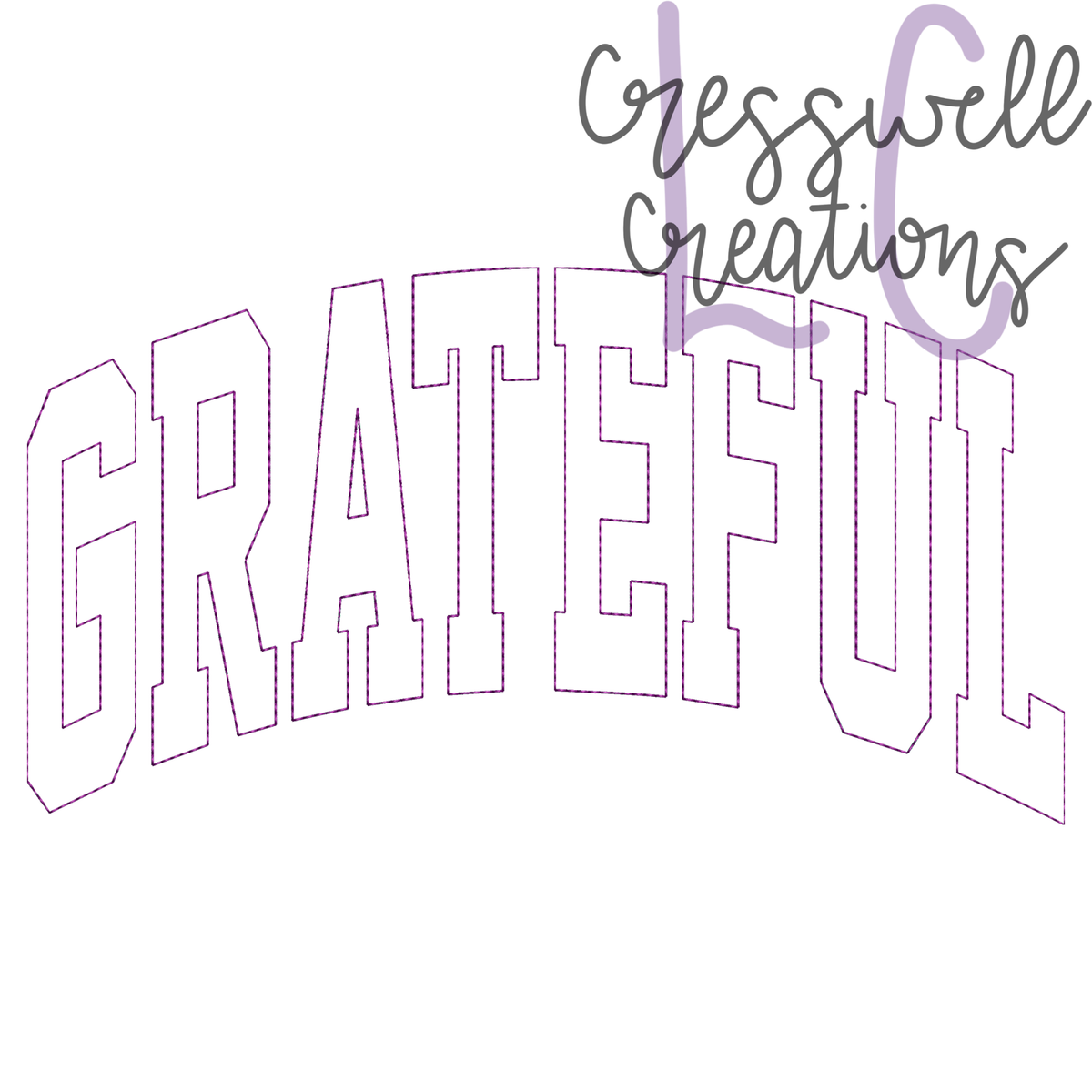 Grateful Embossed 3D Puff Machine Embroidery Design