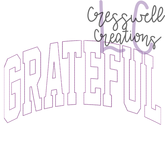 Grateful Embossed 3D Puff Machine Embroidery Design