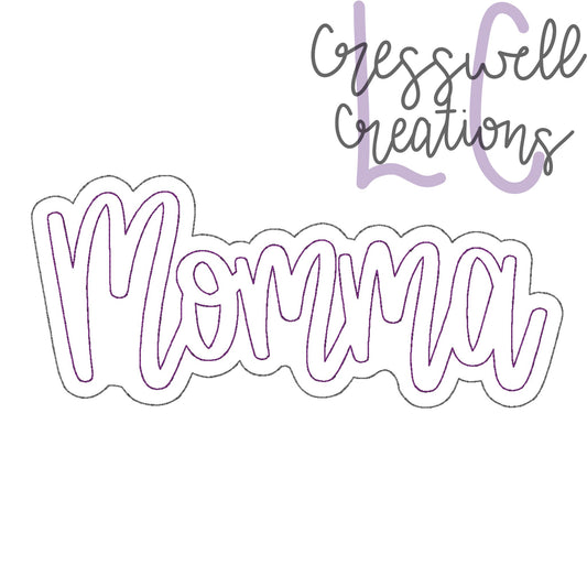 Momma Bean Stitch Double Applique Machine Embroidery Design