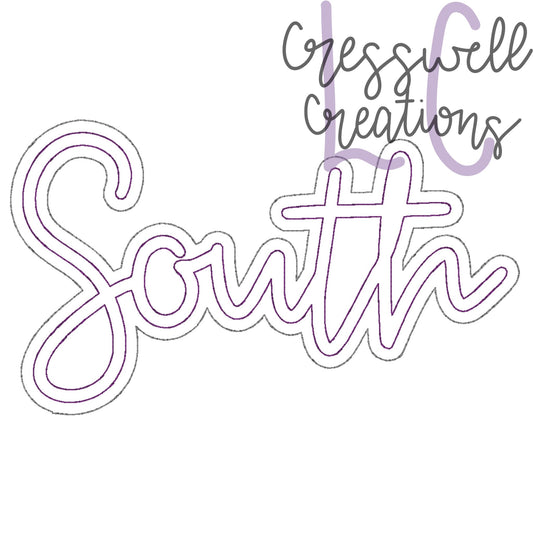 South Bean Stitch Double Applique Embroidery Design