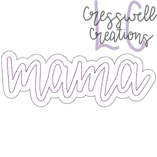 mama Bean Stitch Double Applique Machine Embroidery Design
