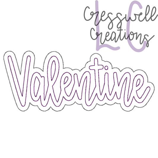 Valentine Bean Stitch Double Applique Embroidery Design