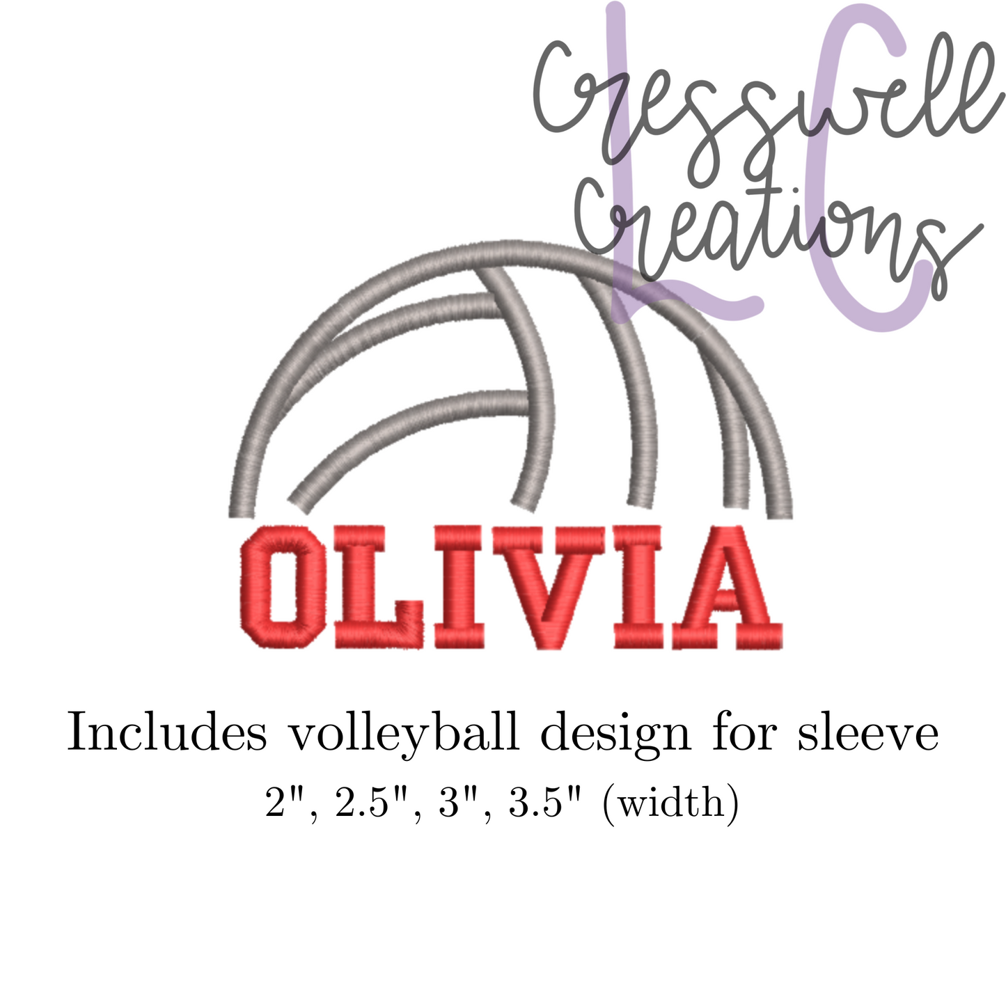 Volleyball Mama Applique Machine Embroidery Design