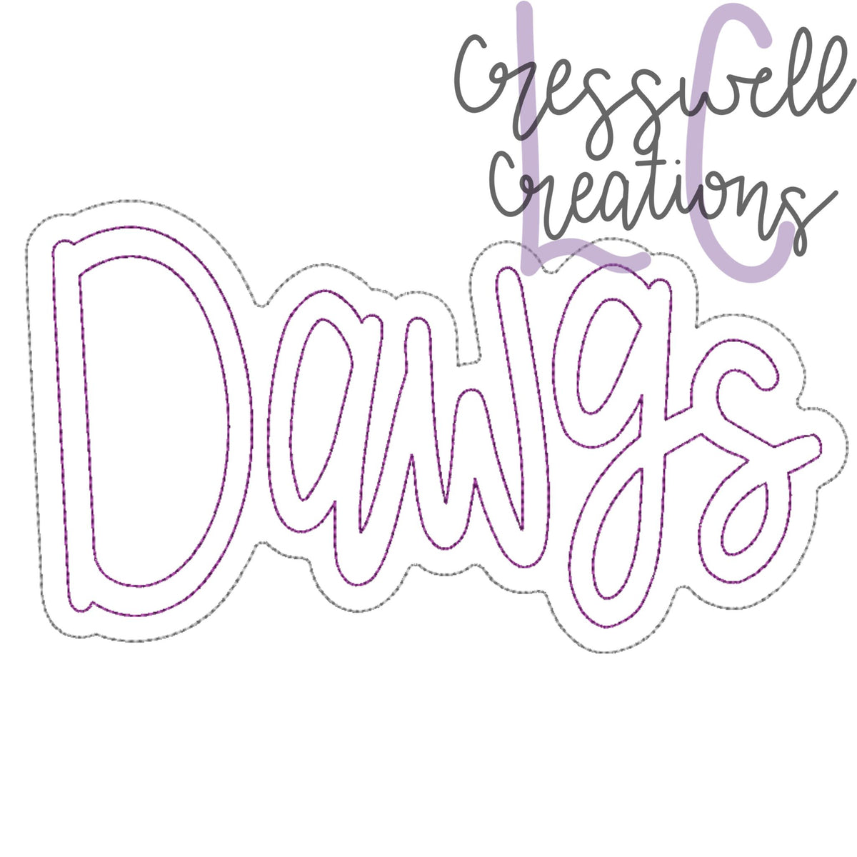 Dawgs Bean Stitch Double Applique