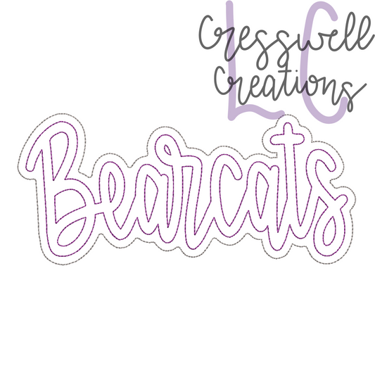 Bearcats Bean Stitch Double Applique