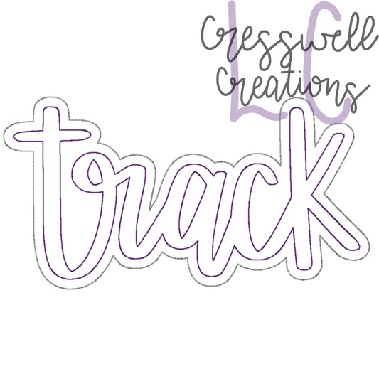 Track Bean Stitch Double Applique Embroidery Design