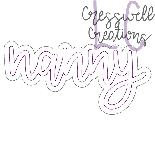nanny Bean Stitch Double Applique Machine Embroidery Design