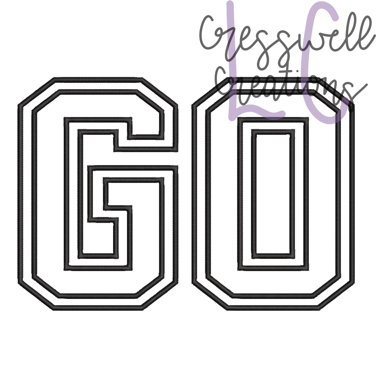 GO Satin Stitch Applique Machine Embroidery Design