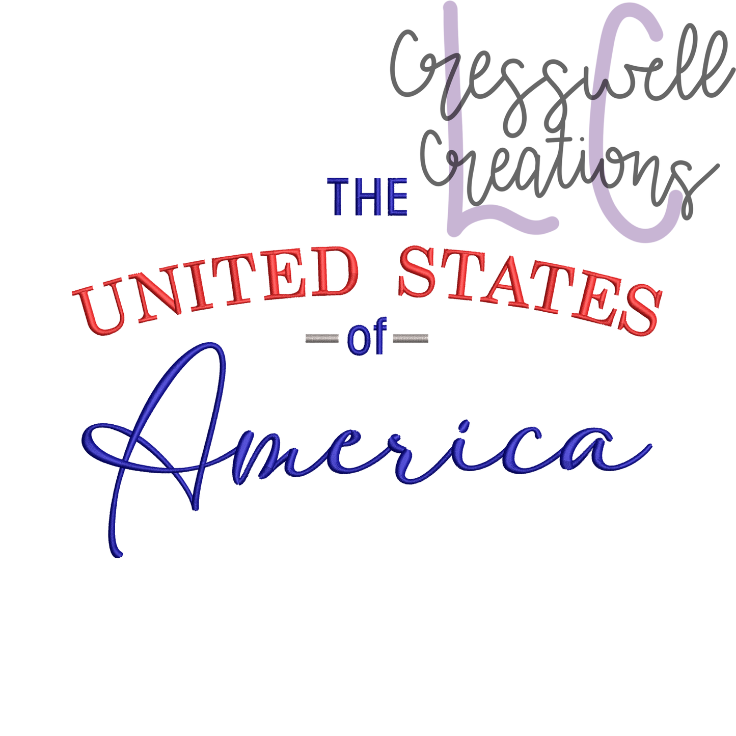 United States of America Machine Embroidery Design
