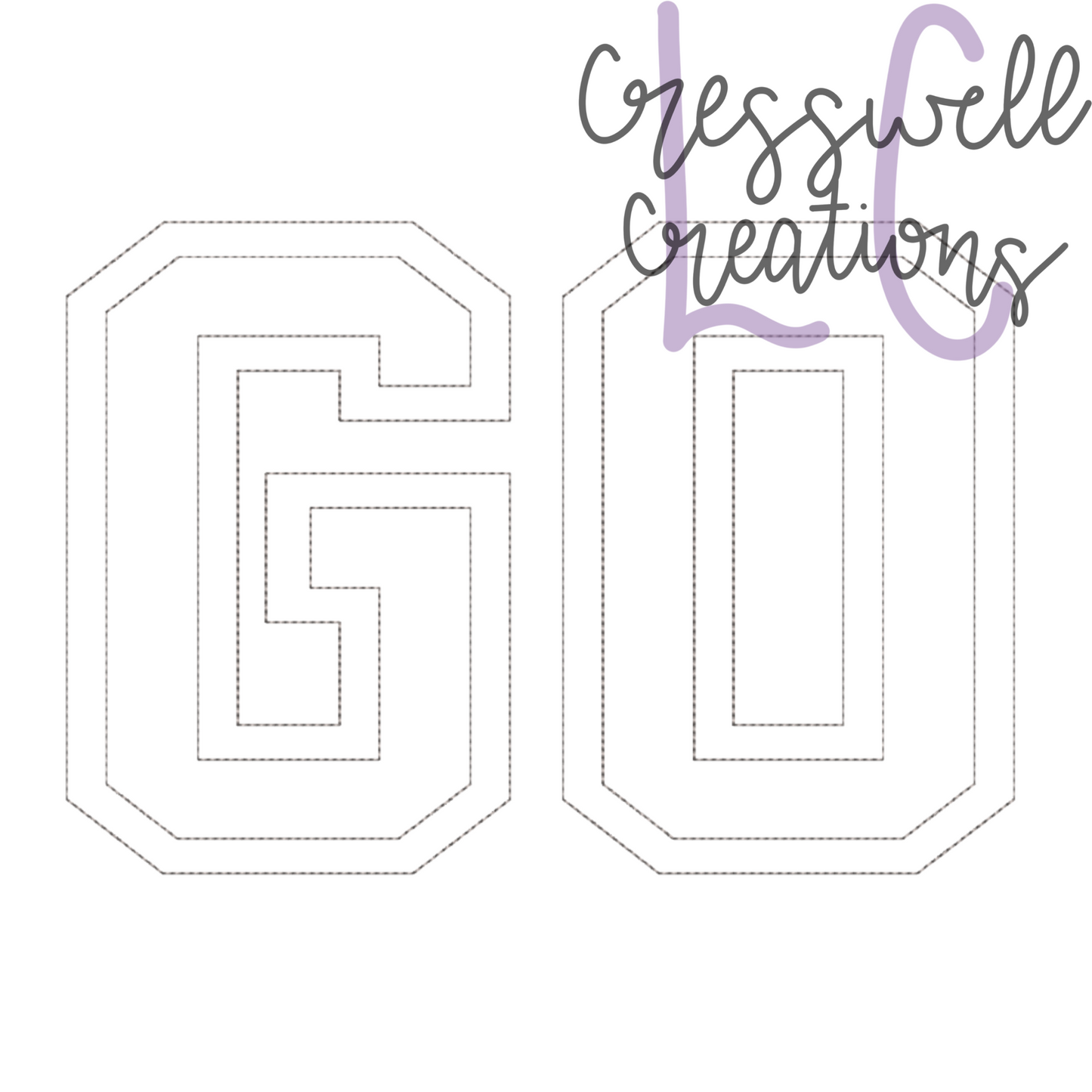GO Bean Stitch Applique Machine Embroidery Design