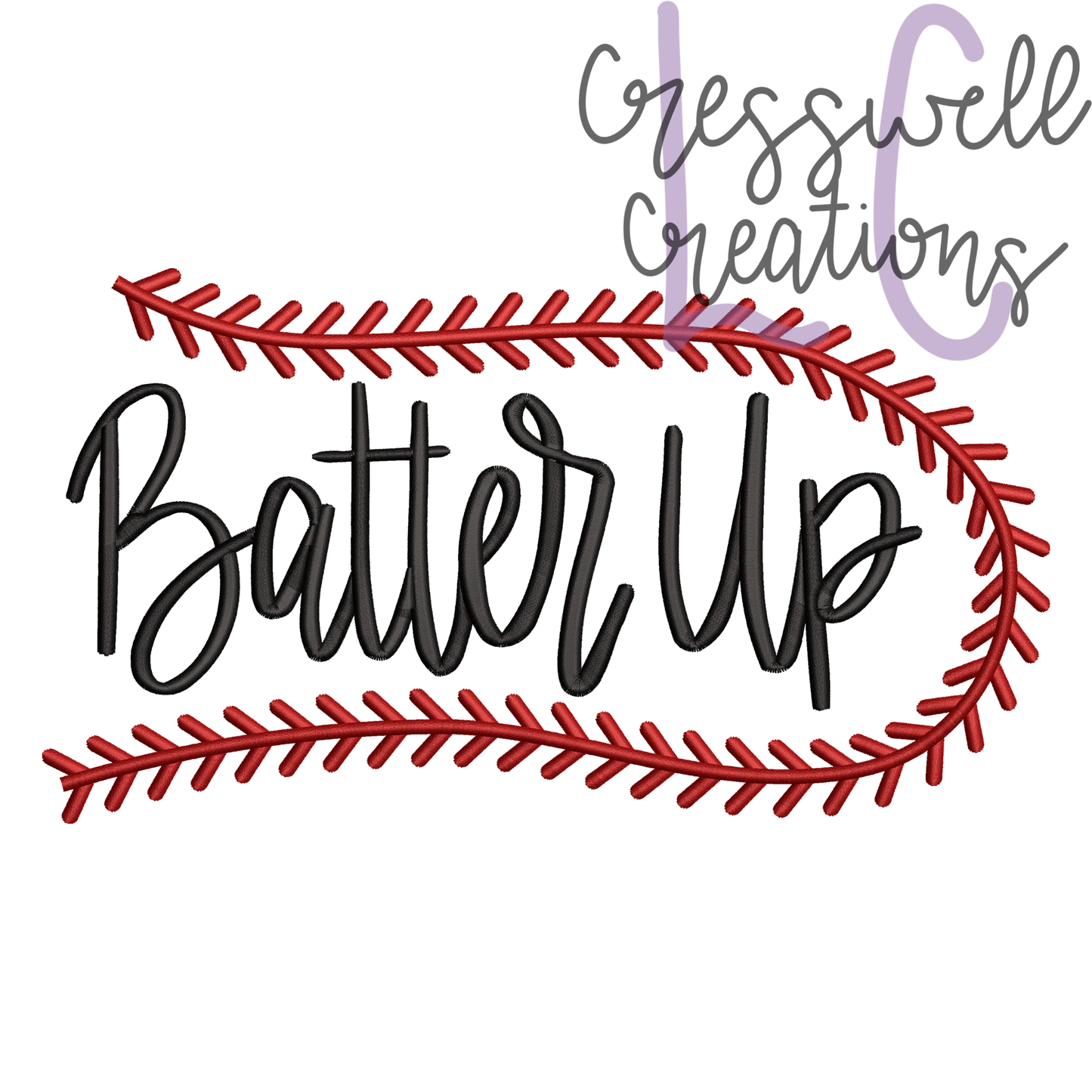 Batter Up Machine Embroidery Design