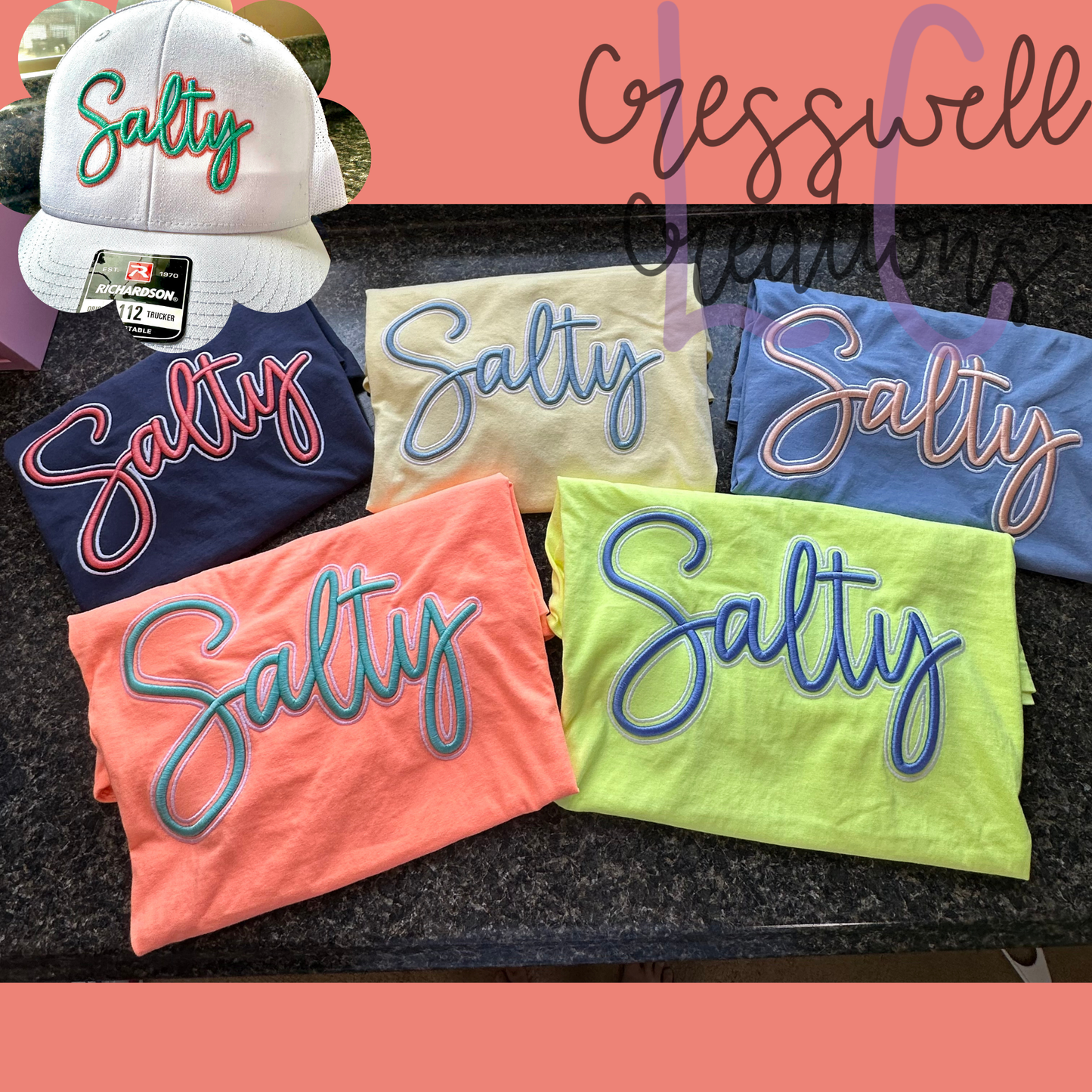 Salty 3D Puff  Machine Embroidery Design