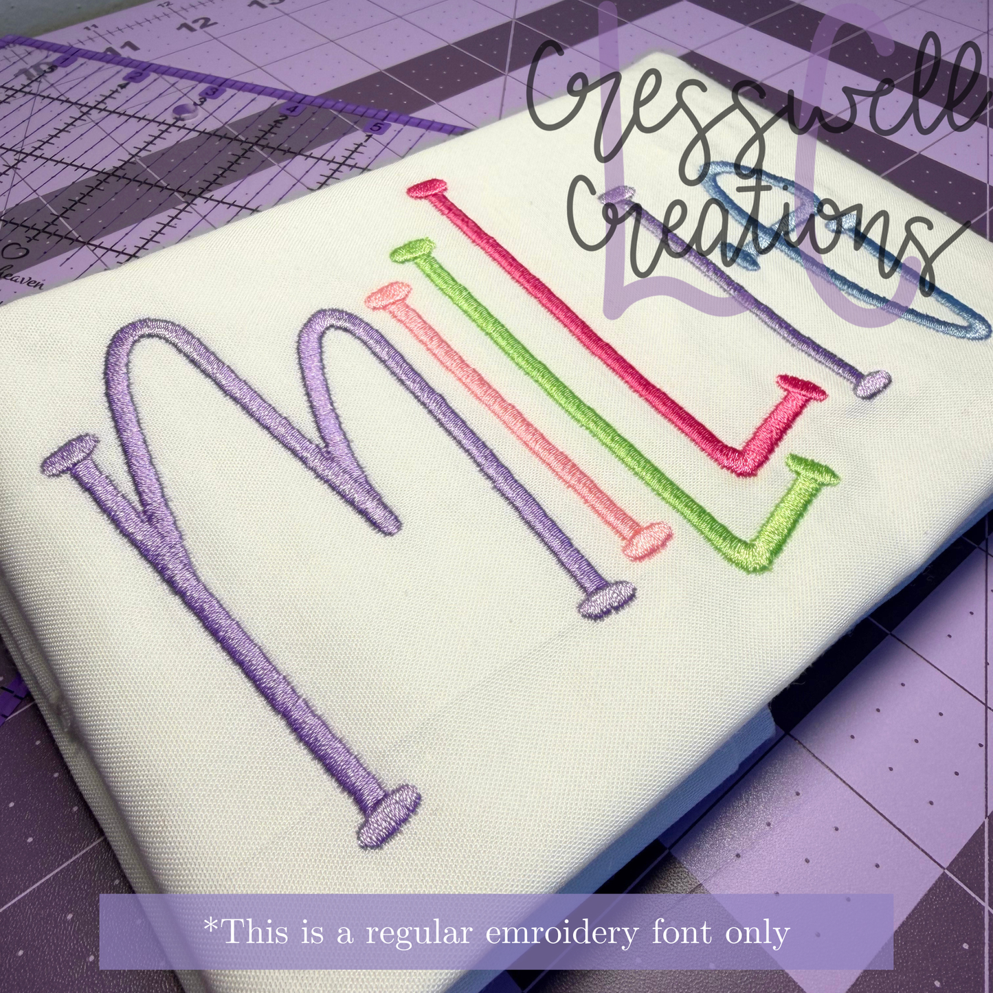Millie Regular Machine Embroidery Font