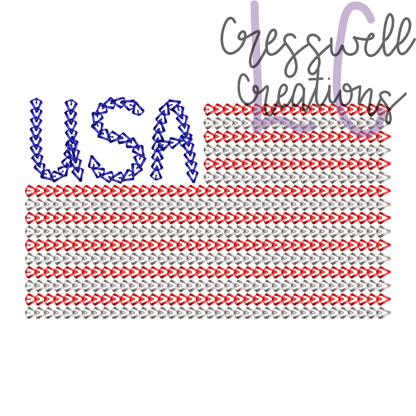 USA Chain Stitch Machine Embroidery Design