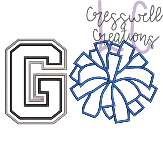 GO Pom Pom Applique Machine Embroidery Design