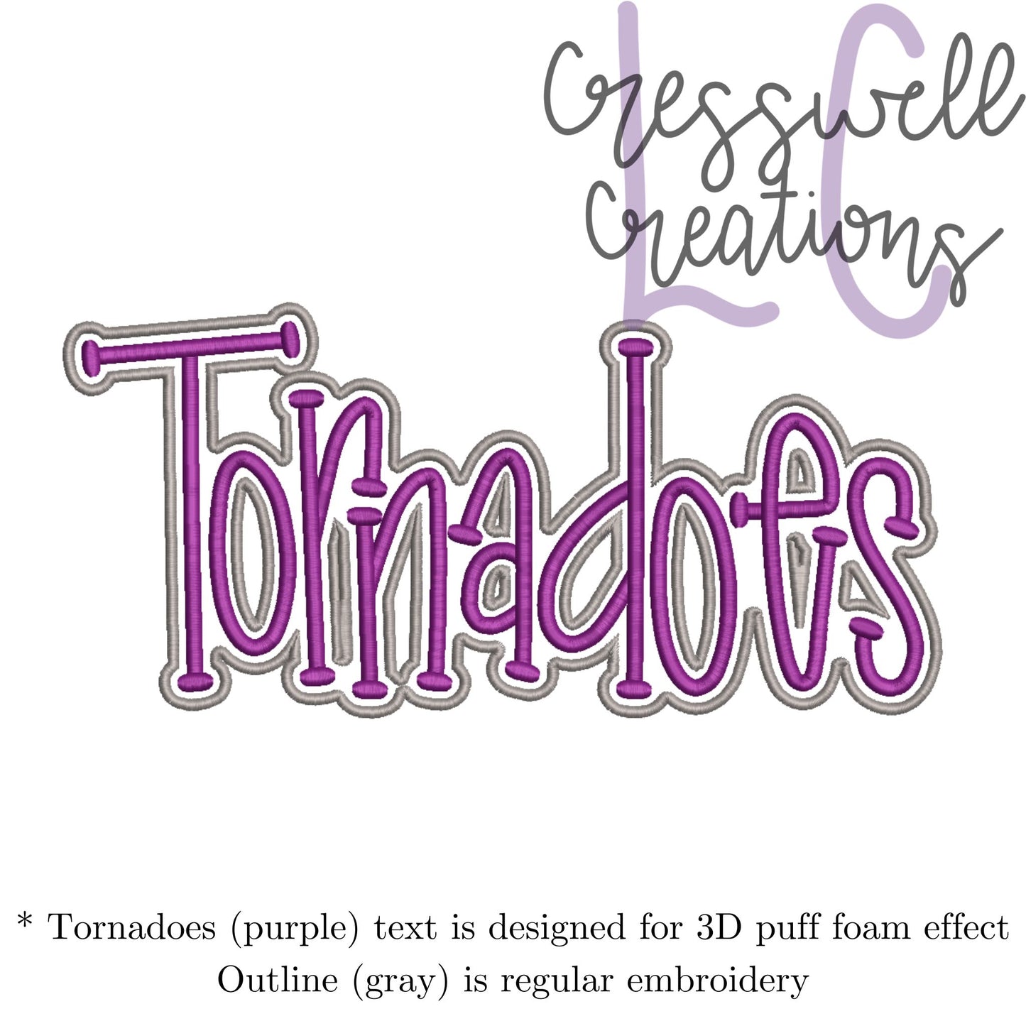 Tornadoes 3D Puff  Machine Embroidery Design